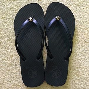 Tory Burch Flip Flops (Black)
